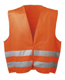 Warnweste in orange: EN ISO 20471